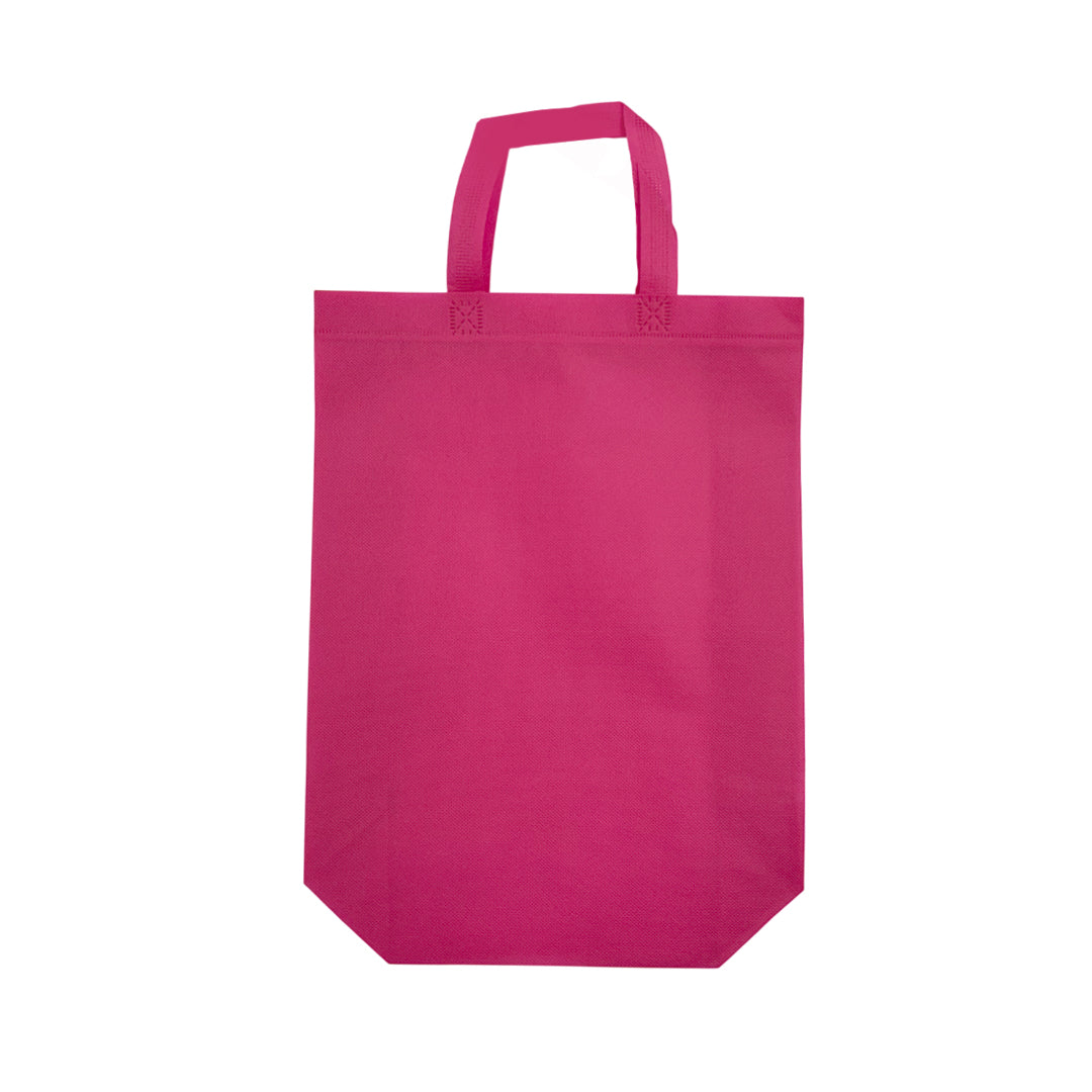 Pack of 25 Pink Coloured 25x35x10cm Non-Woven Bags with Handle