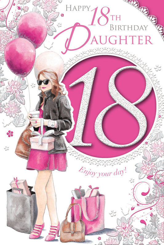 Happy 18th Birthday Daughter Celebrity Style Card