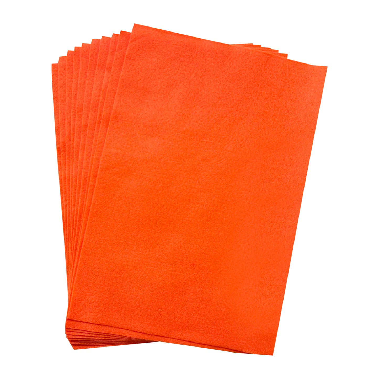 Pack of 120 A4 Orange Coloured Felt 180gsm Sheets