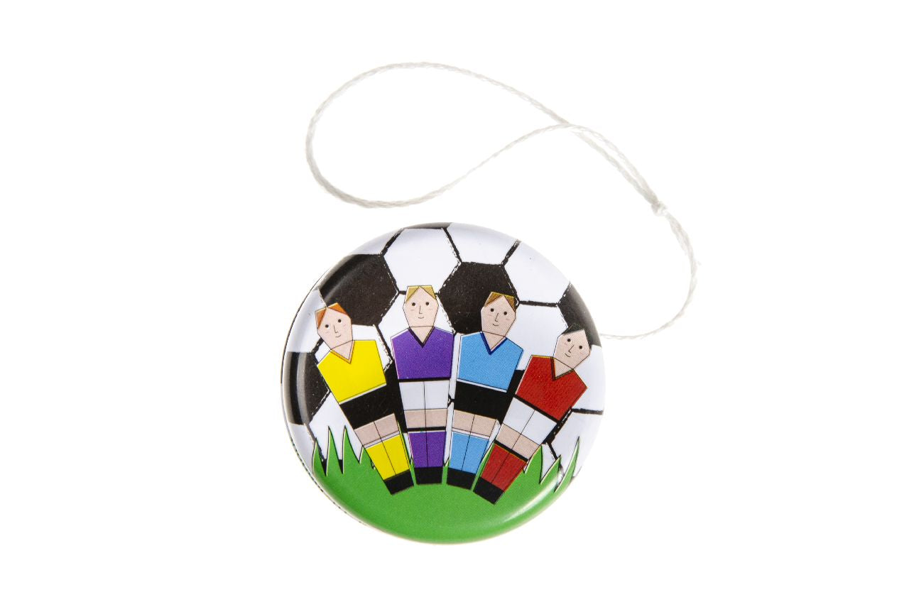 Pack of 12 Metal Yo-Yo Football Return Tops