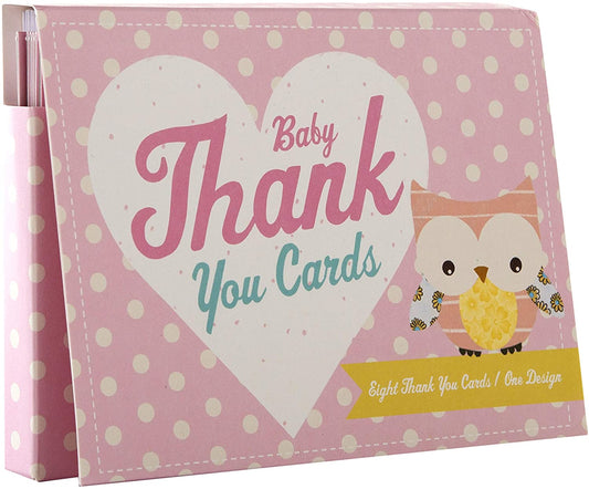 New Baby Pink Thank You Cards from Hallmark Pack of 8 