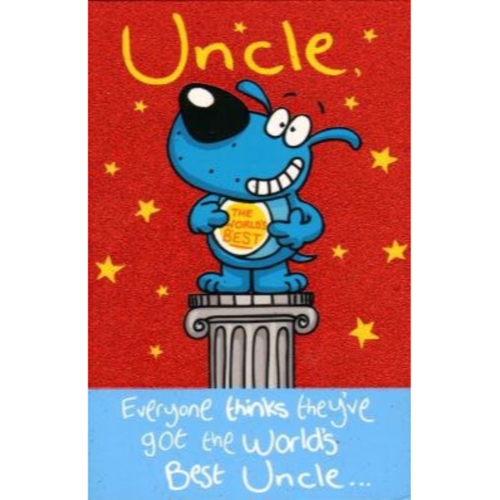 Worlds Best Uncle, (Humour) Birthday Greetings Card Funny Joke