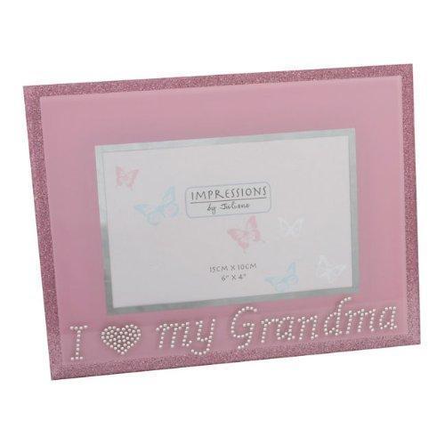 Pink Glass Photo Frame Grandma, gift