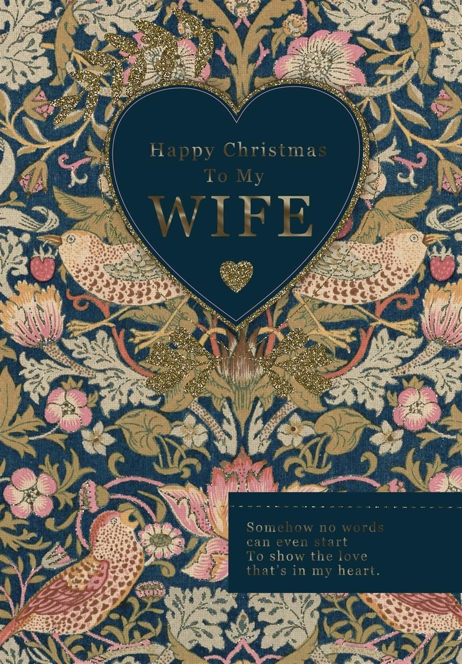 Elegant Design Wife Christmas Card