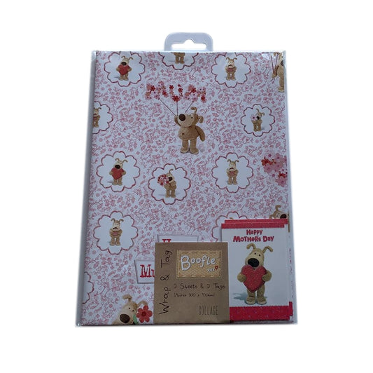 Happy Mother's Day Gift Wrap 2 Sheets 2 Tags