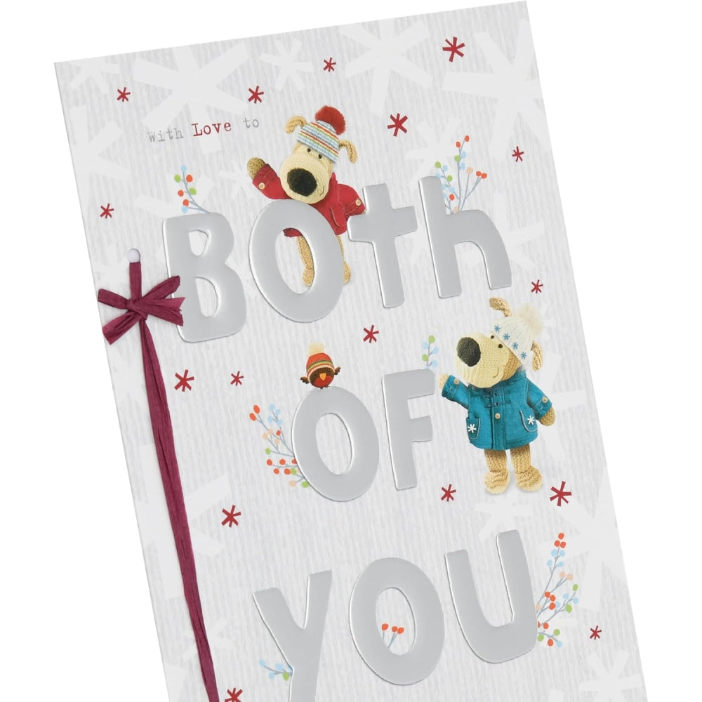 Boofles Standing By Lettering Both Of You Christmas Card
