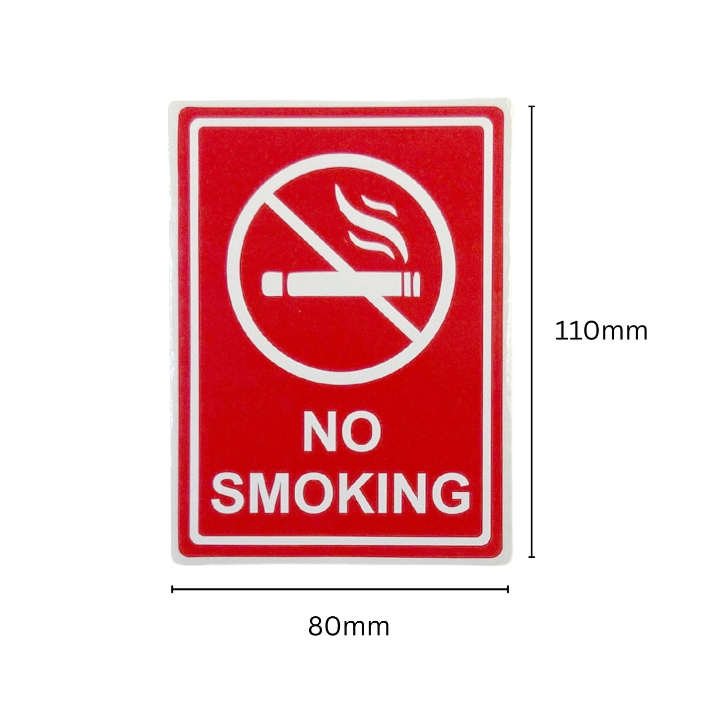 Pack of 36 No Smoking Self-Adhesive Labels 80x110mm