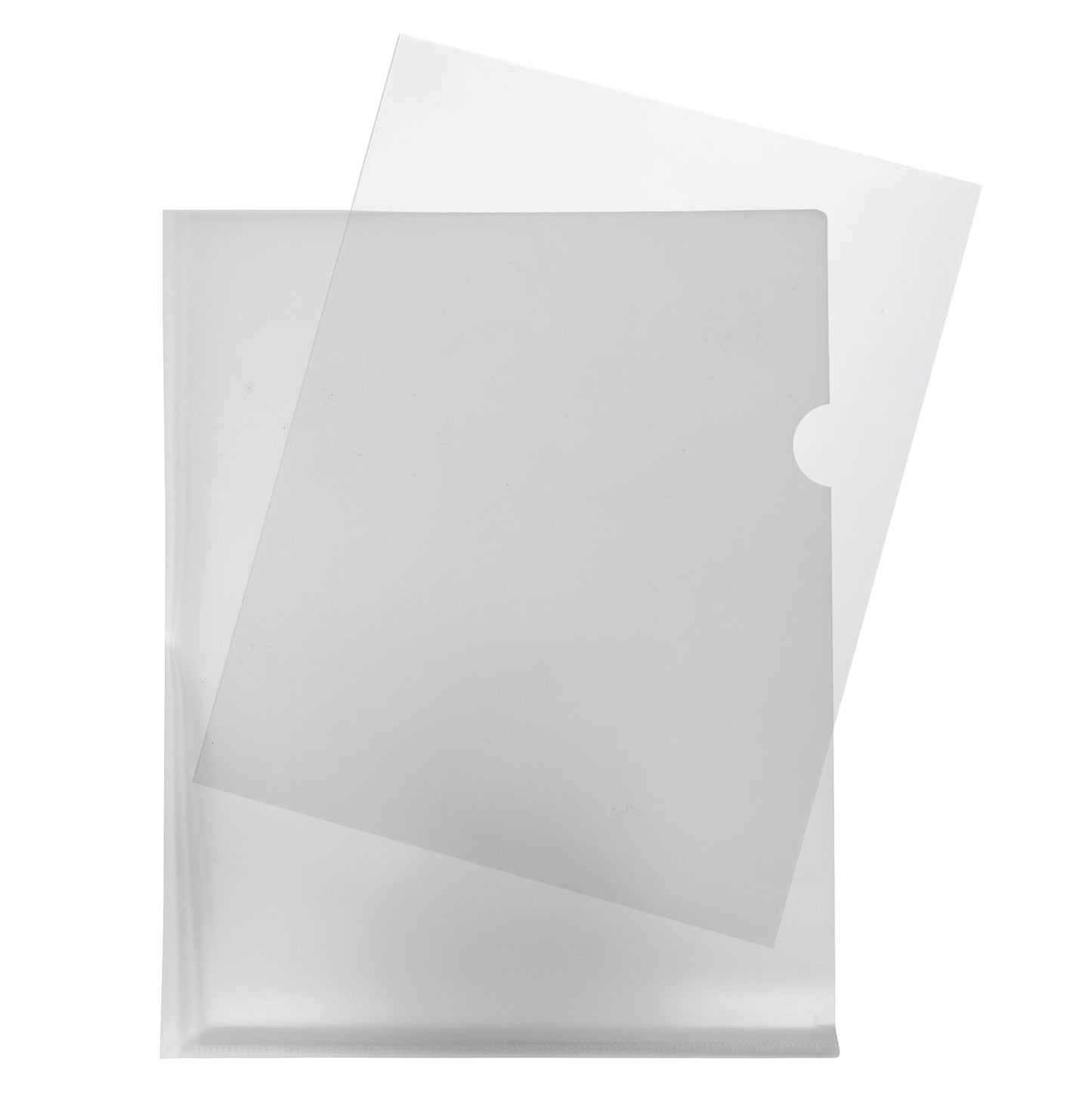 Pack of 50 A4 Clear L Shaped Open Top and Side Report File Folders