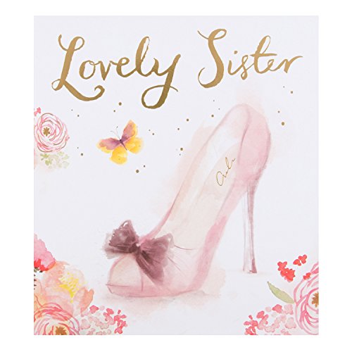 Sister Contemporary Birthday Greeting Card 'Lovely'