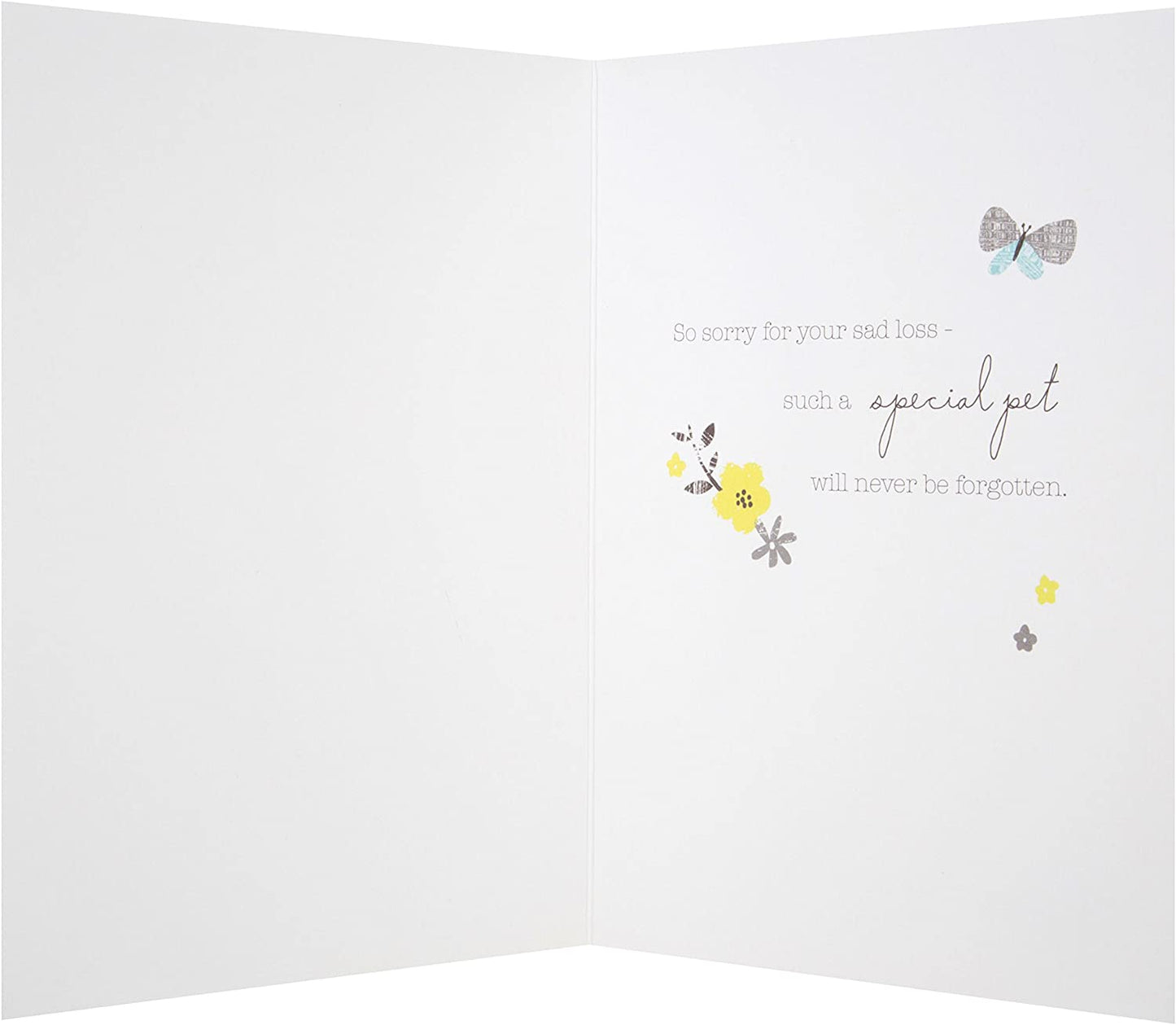 On Loss of A Pet Foil Finished Sympathy Card