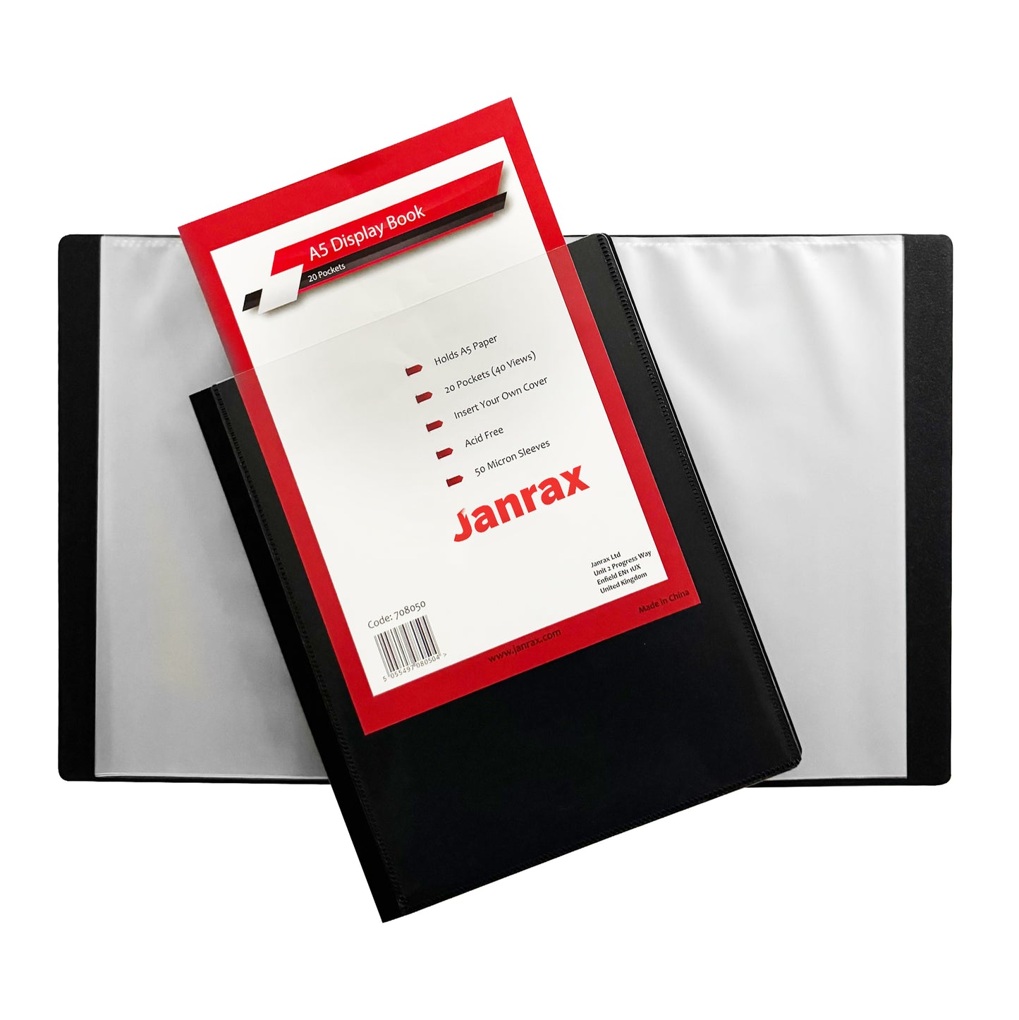 A5 Presentation Display Book 20 Pockets (40 Views) by Janrax