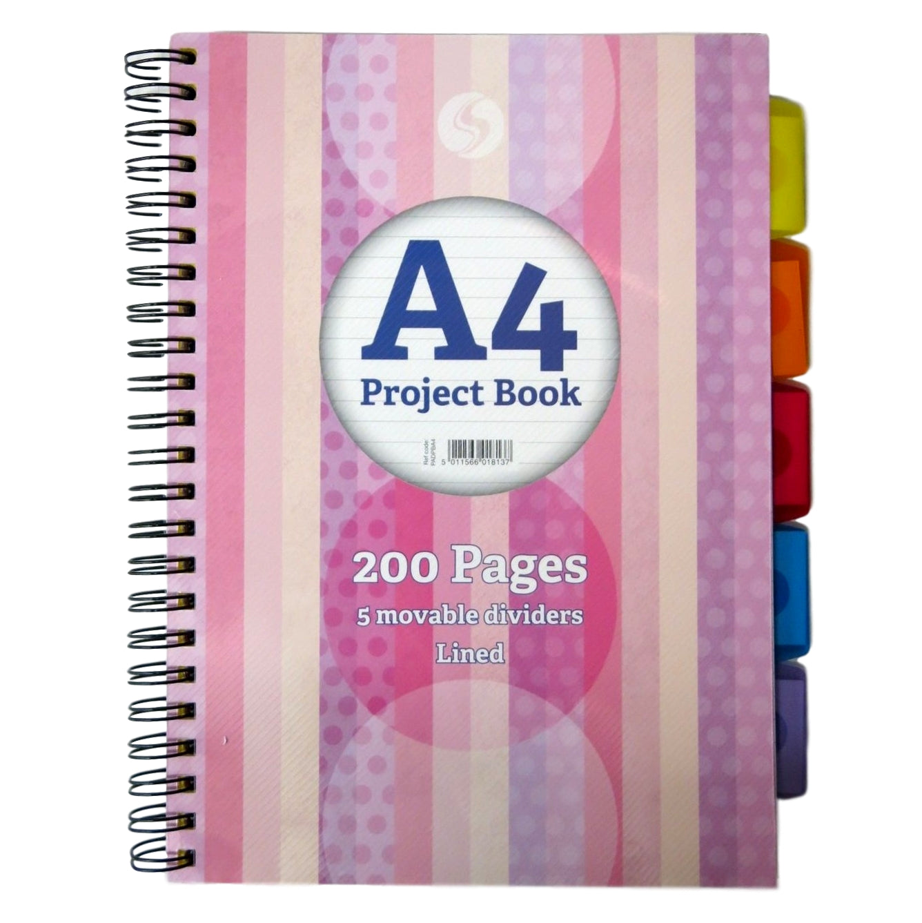 Silvine A4 5 Part Project Divider Book