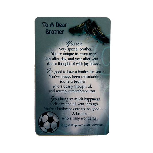 To A Dear Brother Xpress Yourself Brother Keepsake Card 