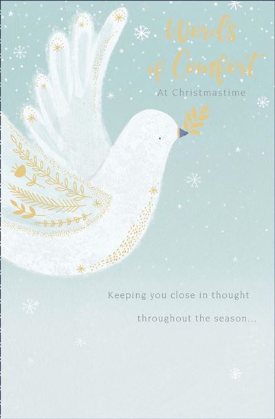 Words of Comfort at Christmas Sympathy Card