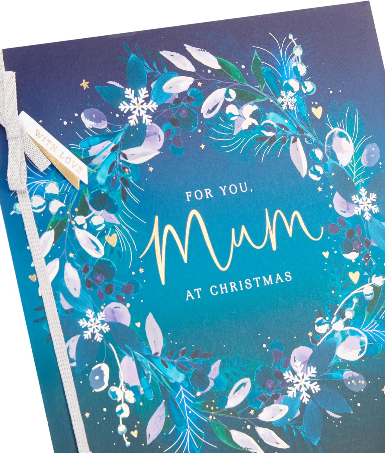 Wreath Design Mum Christmas card