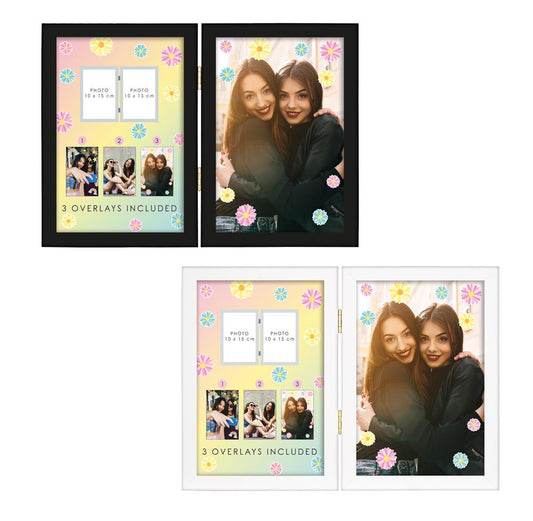 Twin 6x4" And 3 Photo Print Inserts Photo Frame