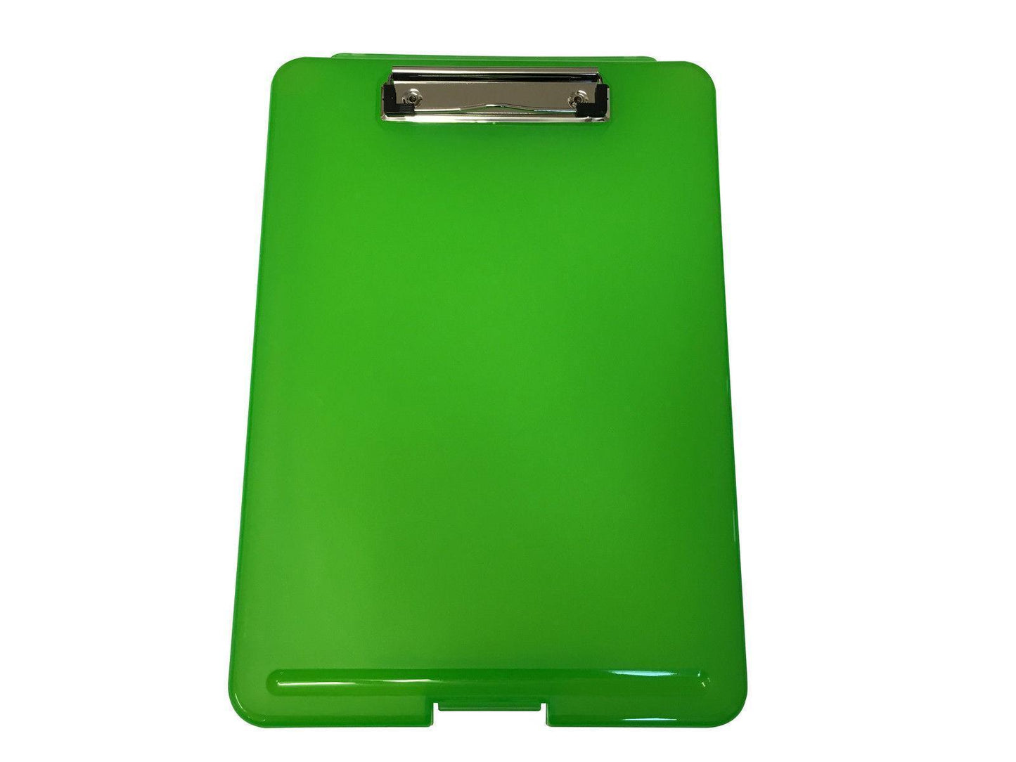 Pack of 2 A4 Green Clipboard Box Files - Storage Filing Case