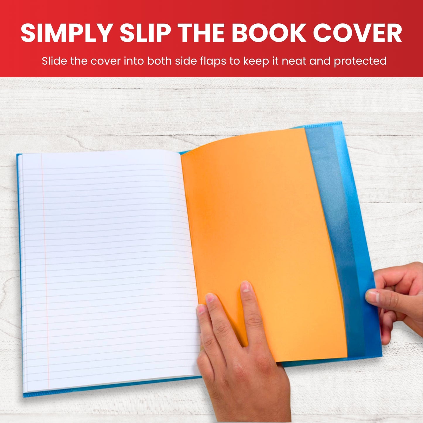 Pack of 10 9x7" Frosted Blue Exercise Book Covers