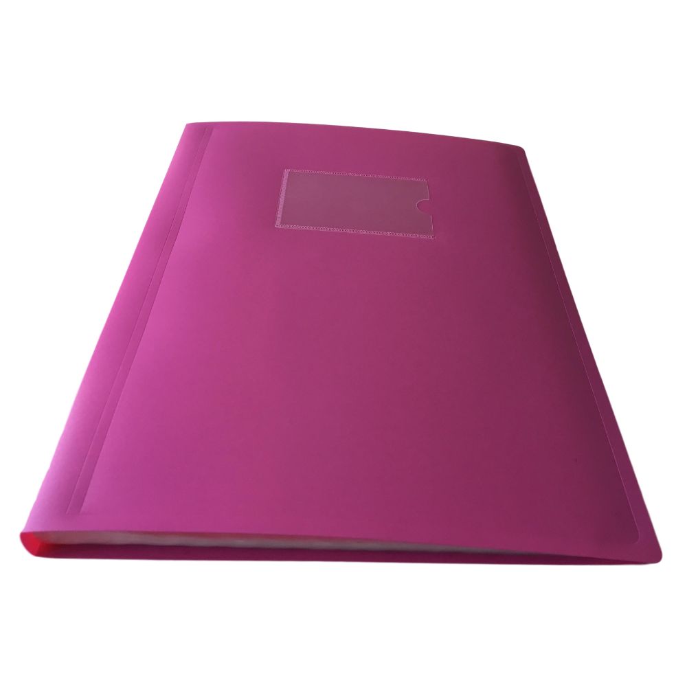 Pack of 10 A4 80 Pocket Pink Flexible Cover Display Books
