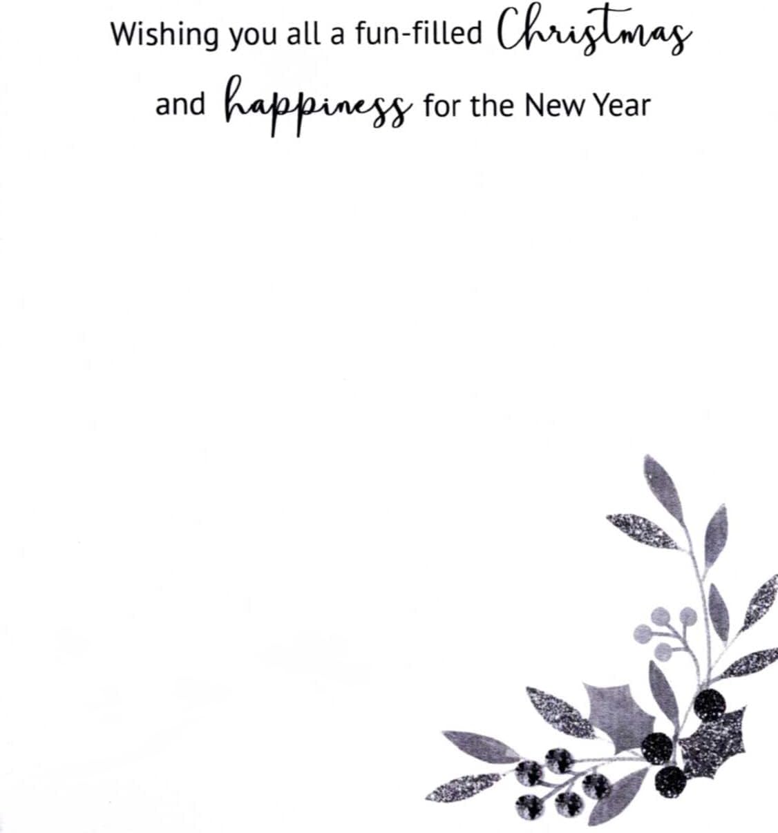 Embellished Hand-Finished From All Of Us Christmas New Year Card