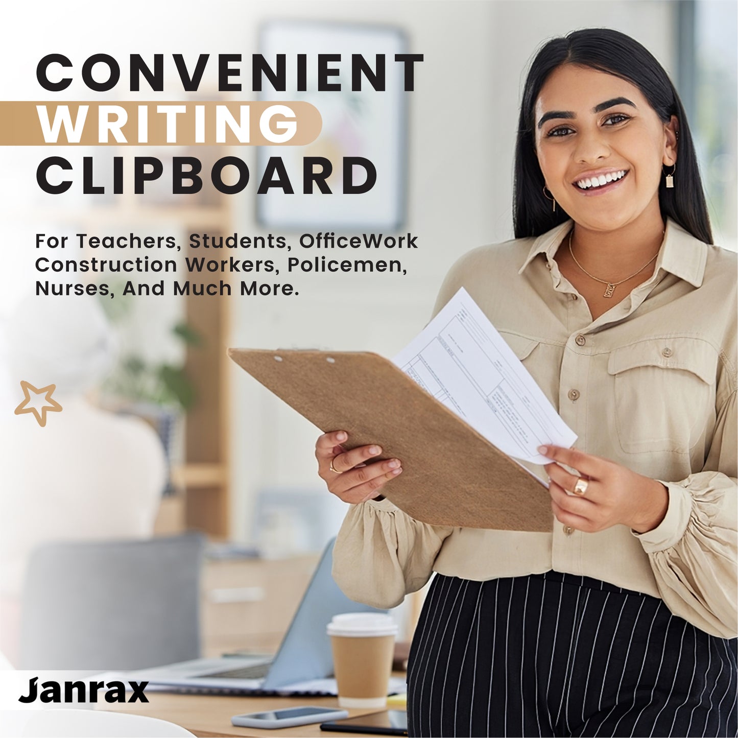 A4 Quality Wooden Clipboard With Hanging Hole