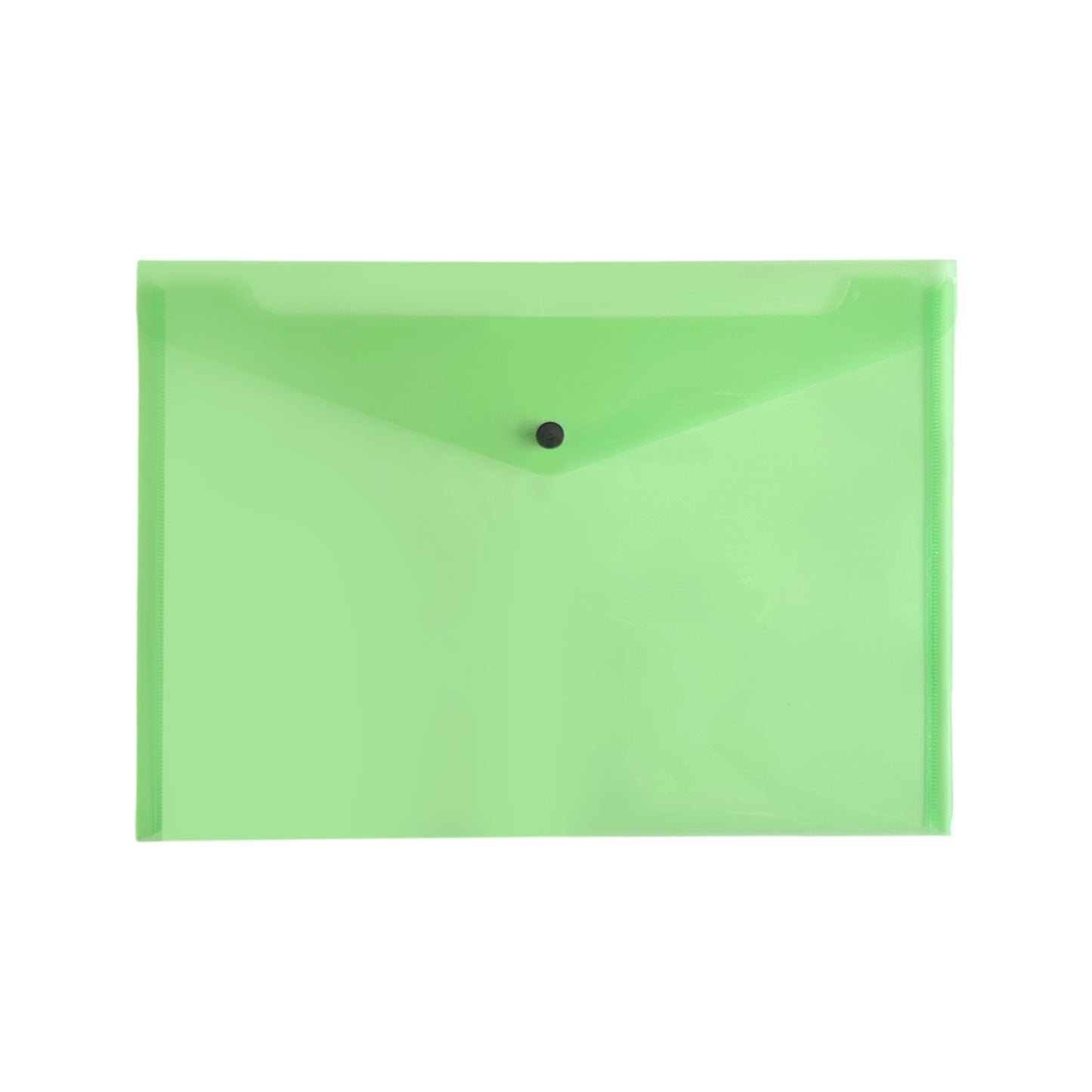 Pack of 12 Janrax A4 Green Document Wallets - Button Stud Folder