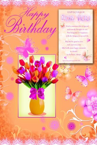 Flower Pot Design Keepsake Treasures Open Birthday Card