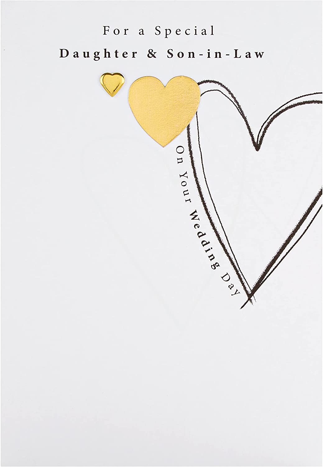 Love Hearts Design for Daughter and Son in Law Wedding Card