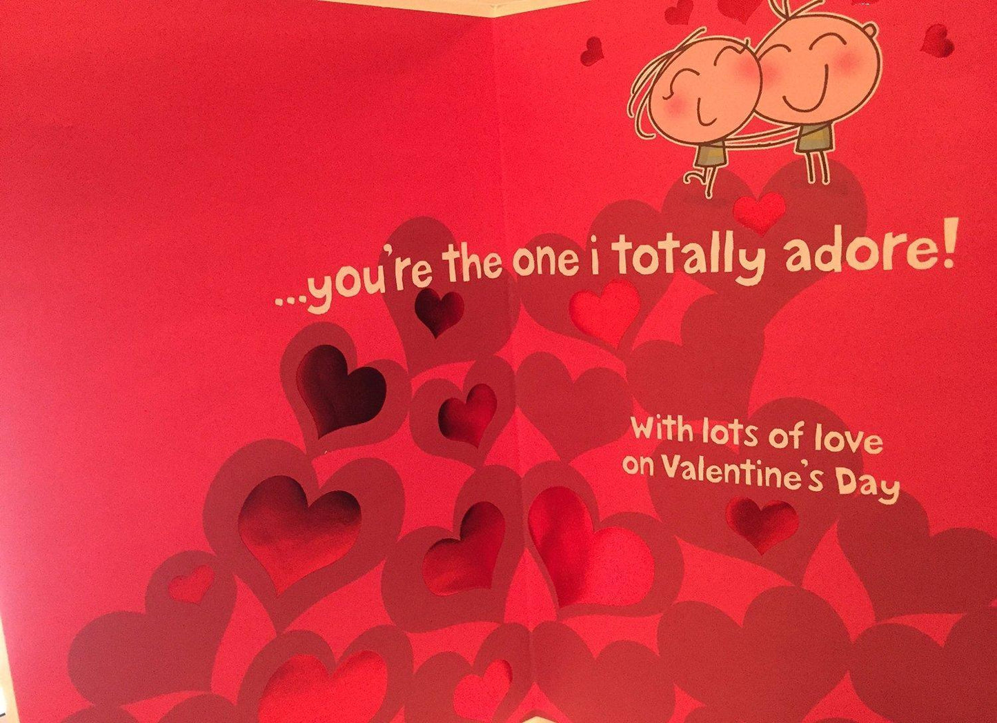 For the One I love Valentine's Day Large Card with Badge