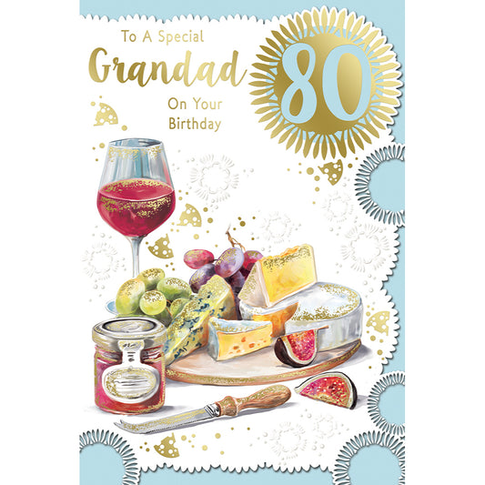 To A Special Grandad On Your 80th Birthday Celebrity Style Greeting Card