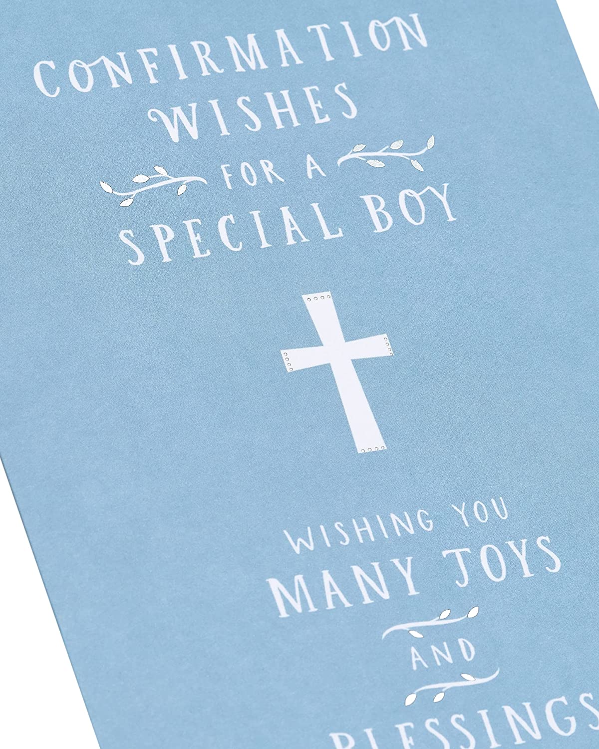 Blue Design Confirmation Card For Boy 