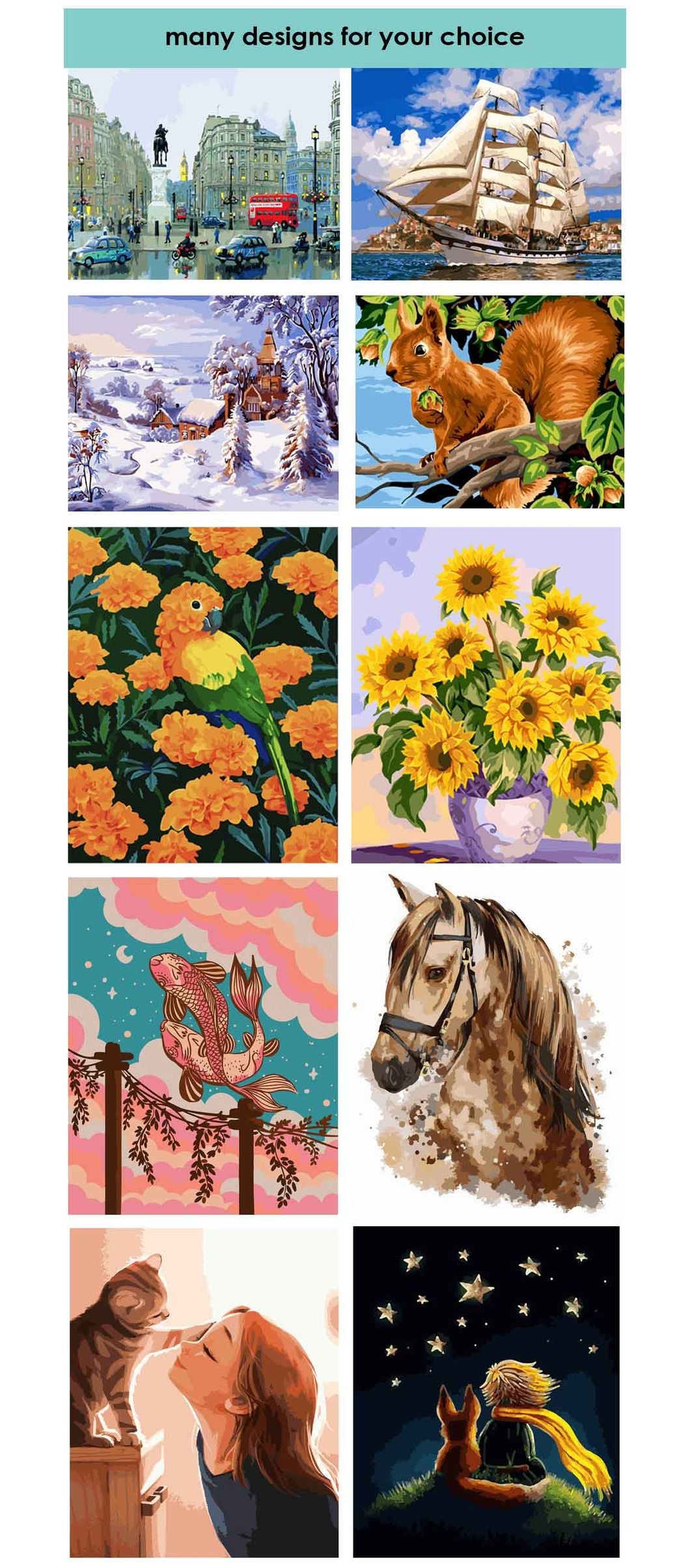 Canvas DIY Colour Your Own Painting by Numbers