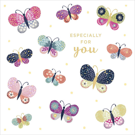 Especially For You Colourful Butterflies Birthday Card