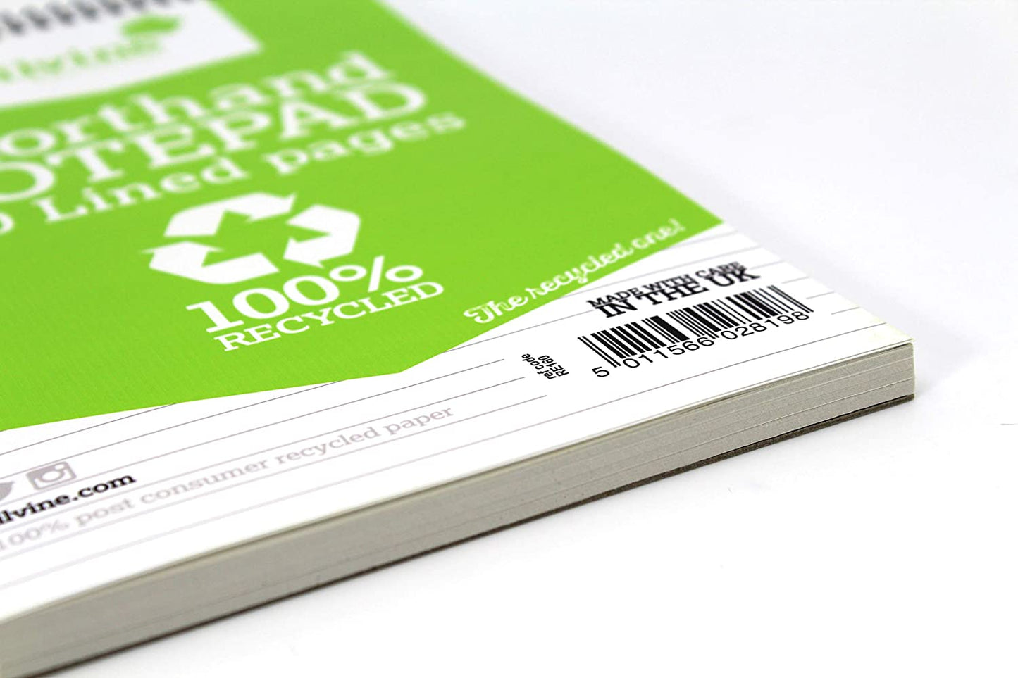 Silvine 160 Lined Pages 100% Recycled Shorthand Notebooks