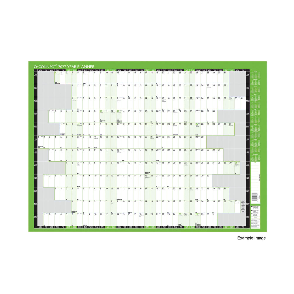 2027 Year Planner Mounted - 855 x 610mm KFYPM27