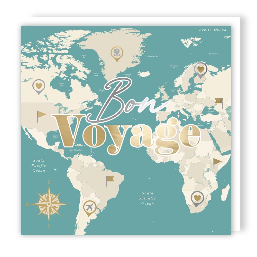 Bon Voyage to New Adventures Leaving Greeting Card