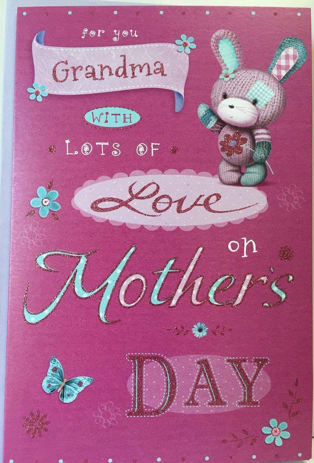For You Grandma Cute Knitted Bear Mother's Day Card