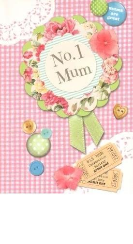 No.1 Mum Floral Design Mother's Day Card