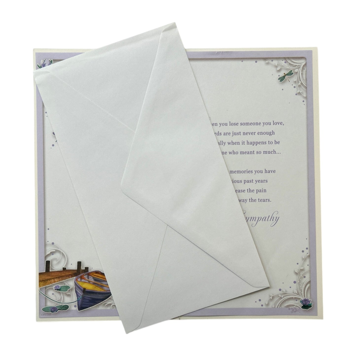 Loss of Partner Dockside Design Sympathy Opacity Card