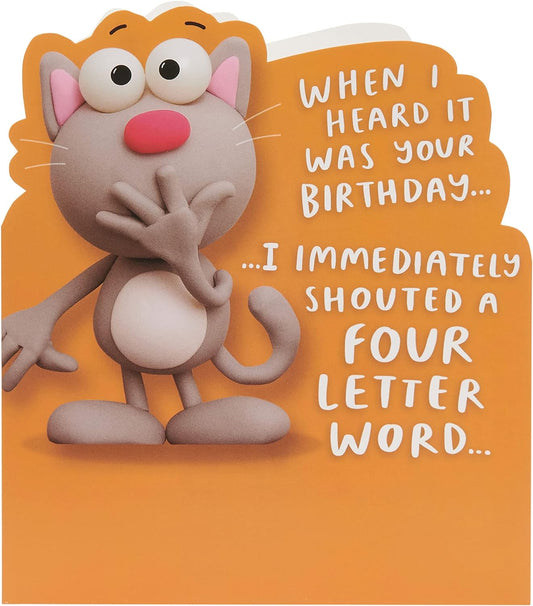 Cat Joke Design Birthday Card