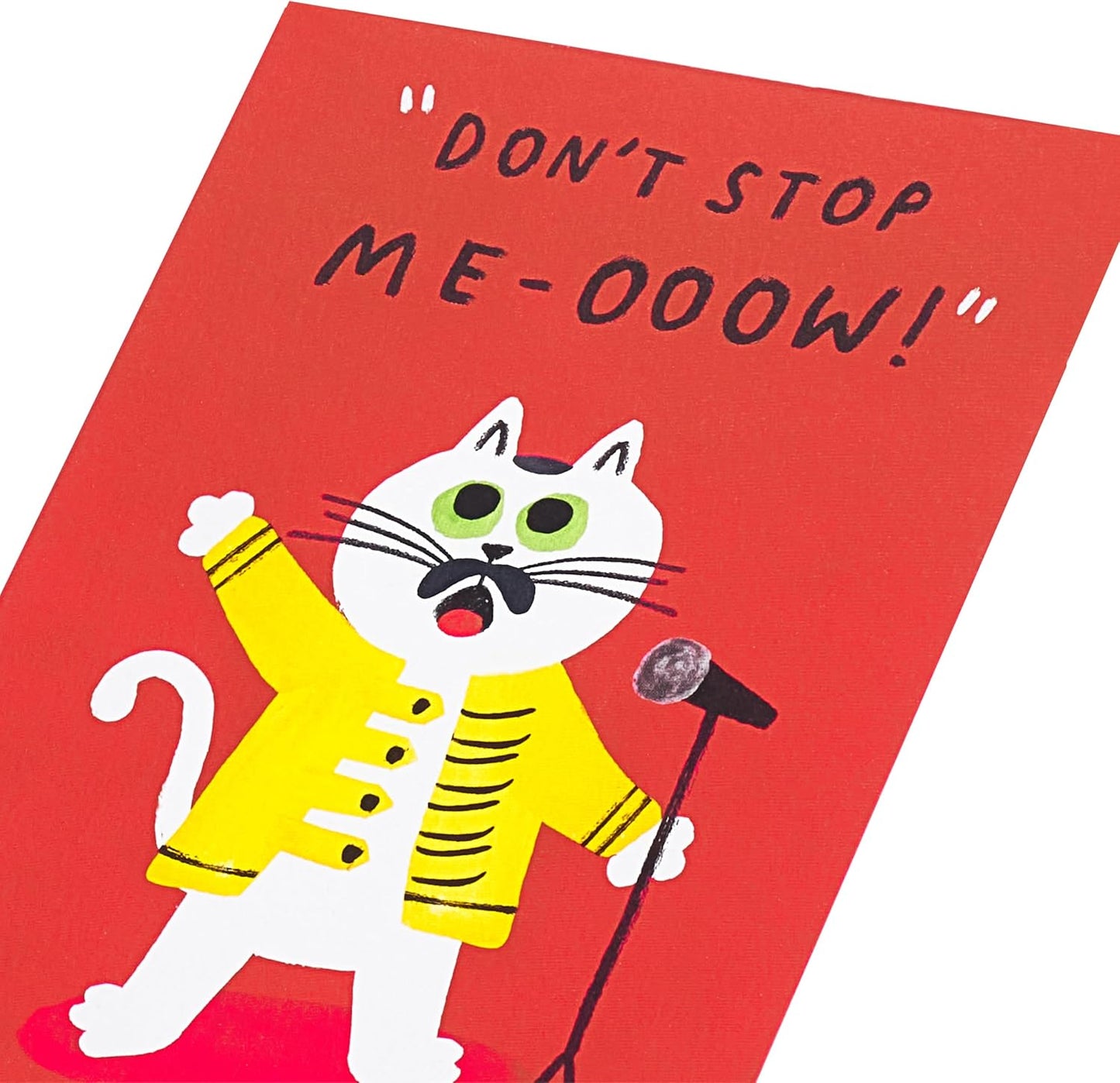 Freddie Mercury Cat Design Blank Card for All Occasions