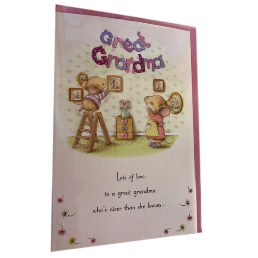 Great Grandma Adorable Teddies Decorating House Mother's Day Card