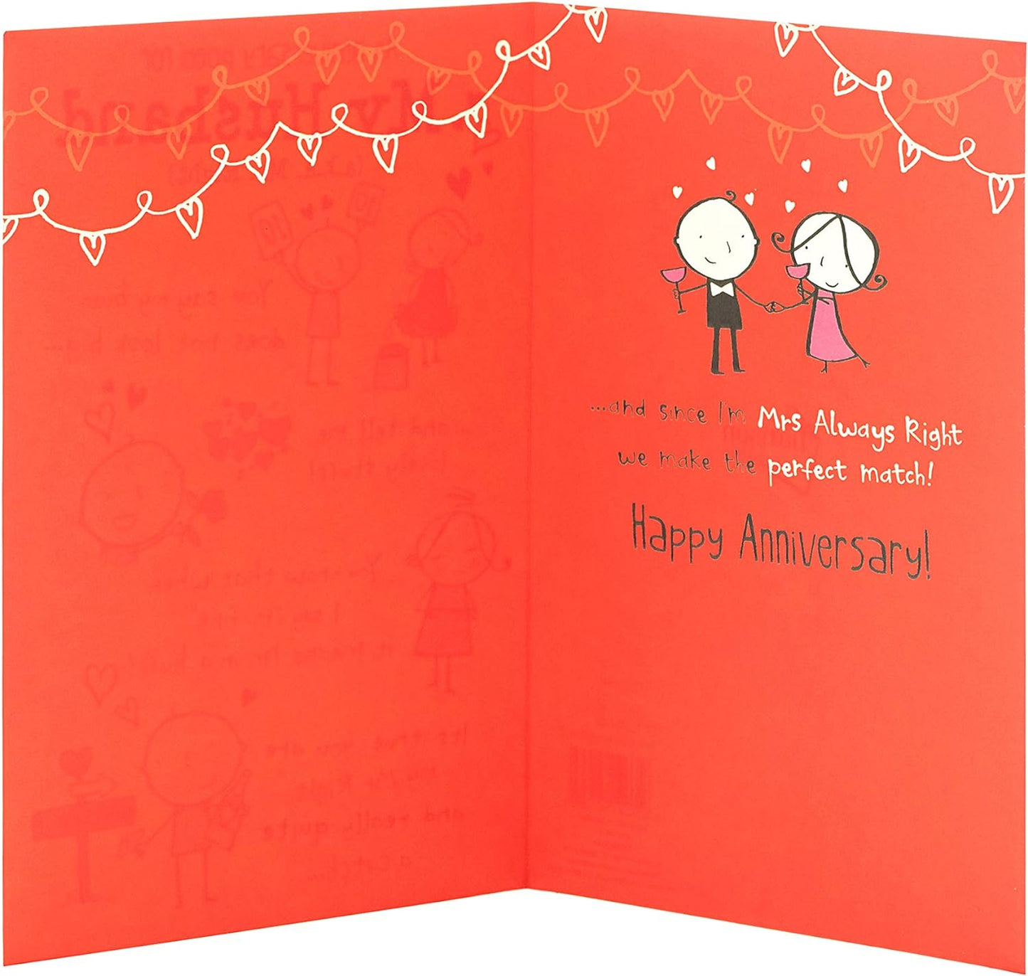 Cute Poem Husband Wedding Anniversary Card