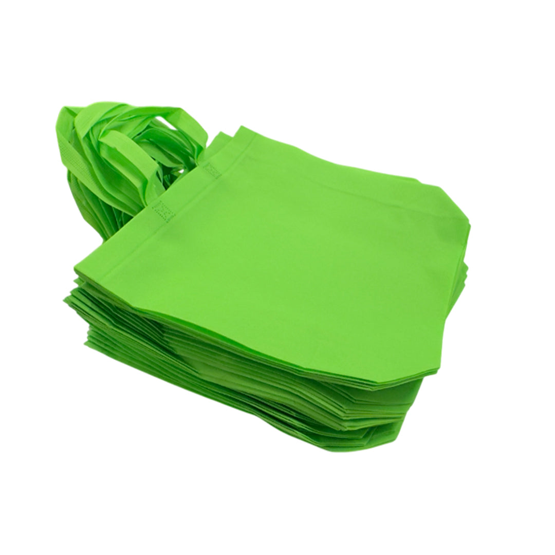 Pack of 50 Light Green Coloured 45x35x12cm Non-Woven Bags with Handle