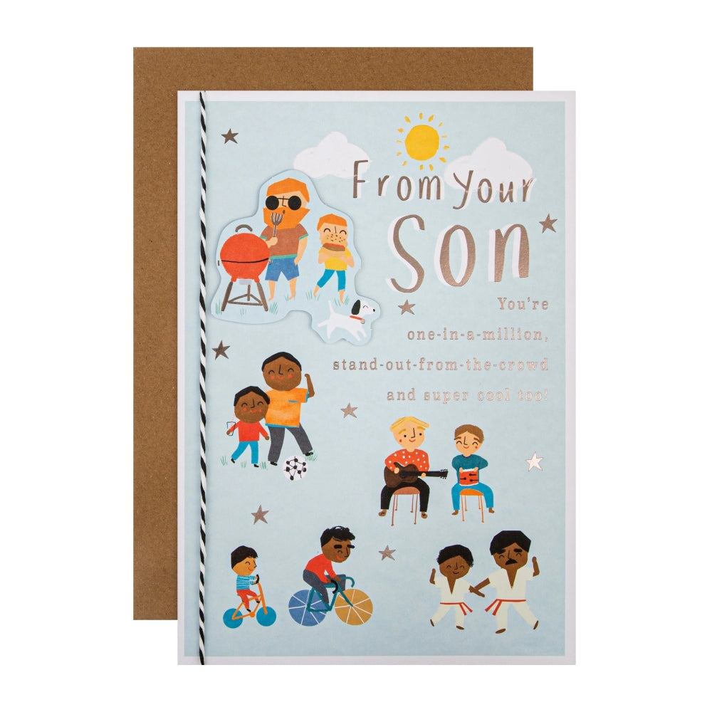 3D Contemporary Illustrated Design from Son Father's Day Card