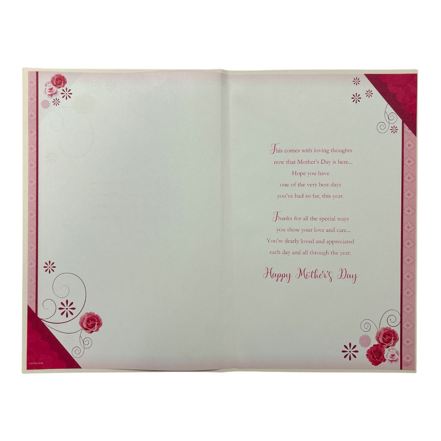 With Love To My Wife Rose Floral Design Keepsake Mother's Day Card