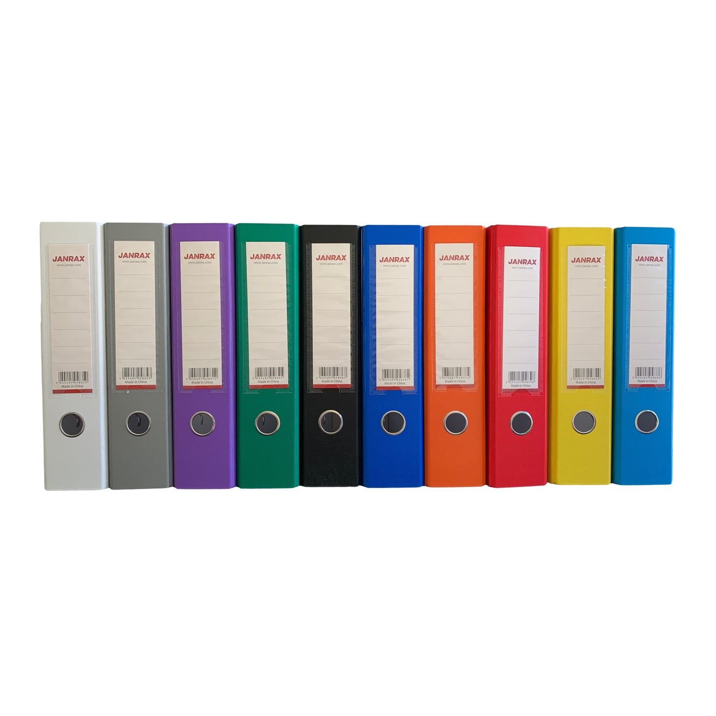 Pack of 10 A4 Green Paperbacked Lever Arch Files by Janrax