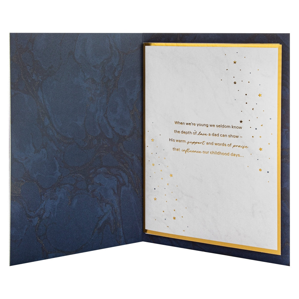 Dark Patterned Design with Star Dad Birthday Card