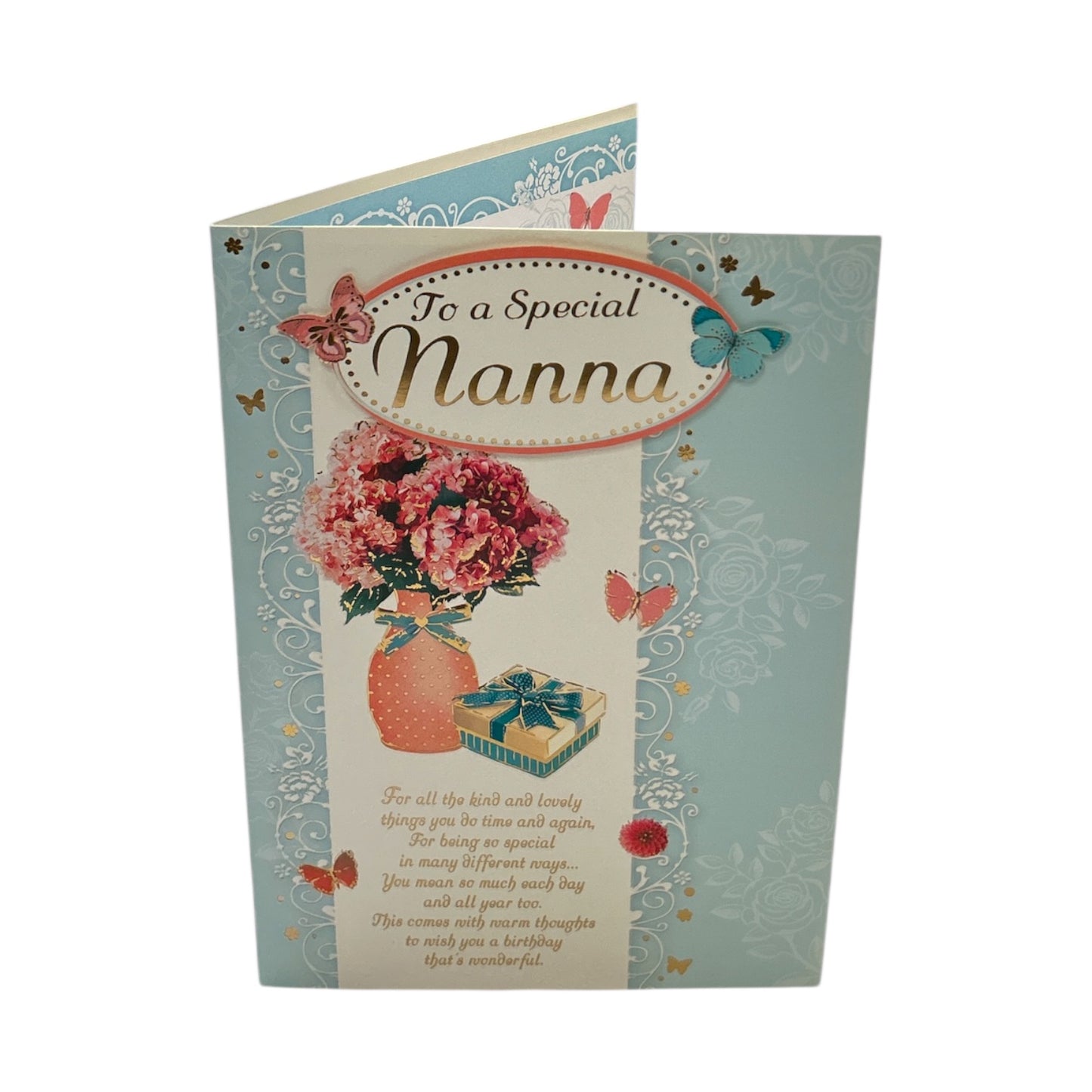 Flowers Vase Design To a Special Nanna Birthday Card