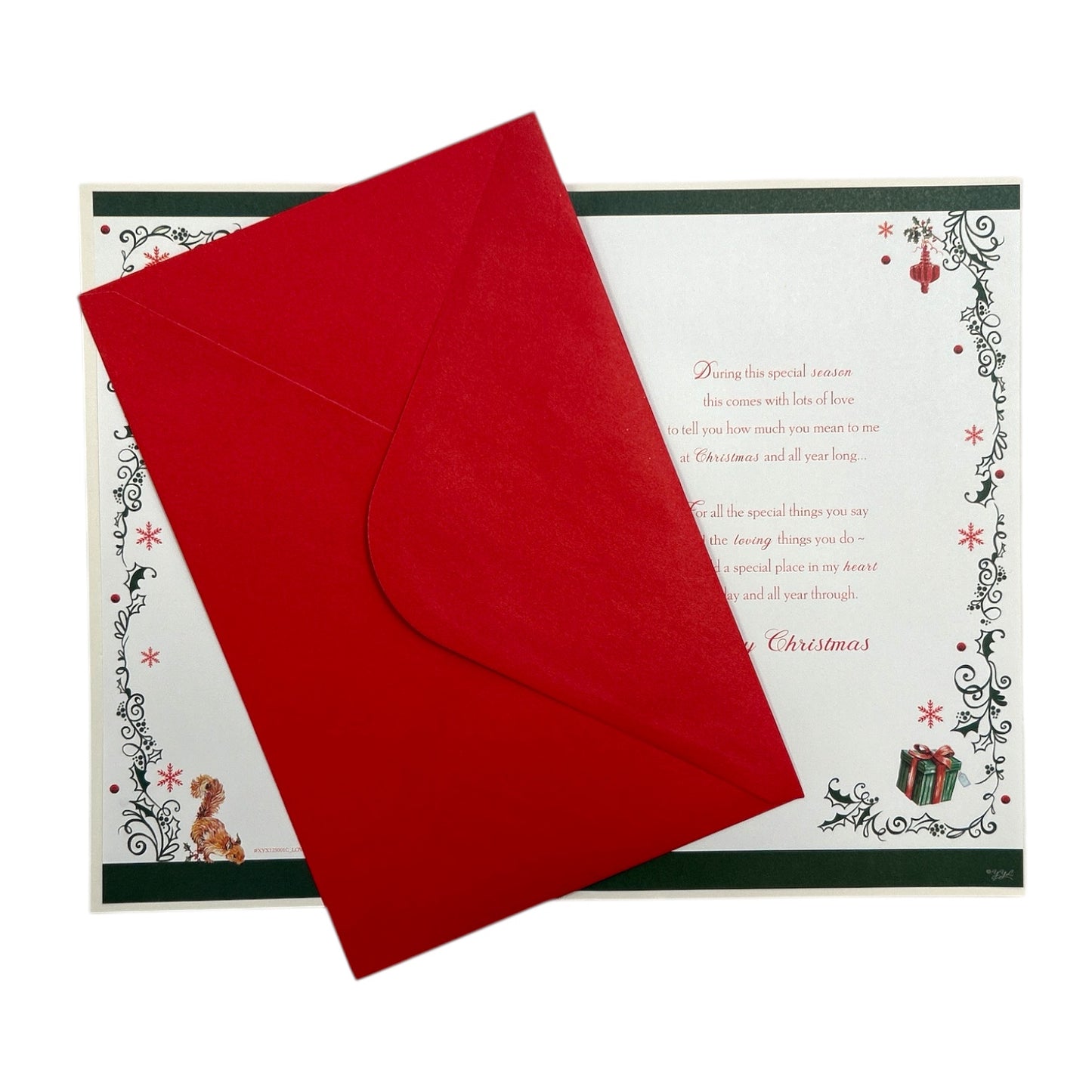 Winter Wonderland Reindeer Design With Love to My Fiancé Christmas Card